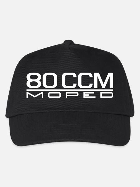 80 ccm Moped Emblem - Kinder Basecap - Schwarz