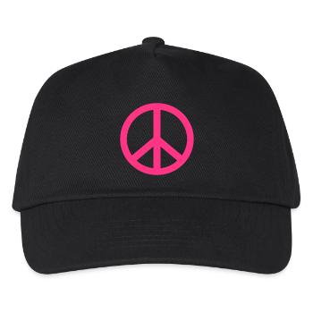 Homosexuell Stolz Friedenssymbol in rosa Farbe - Kinder Basecap - Schwarz - Vorne