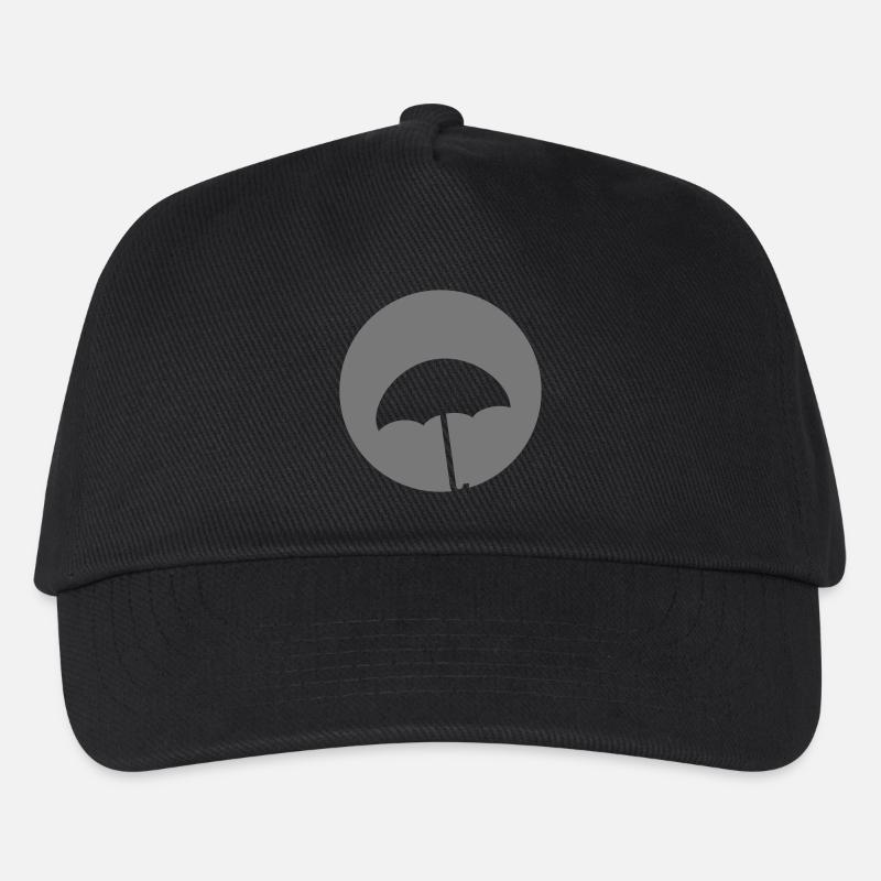 Regenschirm Kreis Wolke Regen 1c - Kinder Basecap - Schwarz