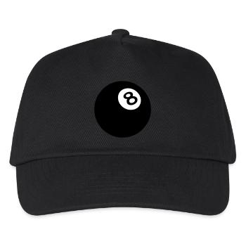 schwarz 8 Ball Pool 502 - Kinder Basecap - Schwarz - Vorne