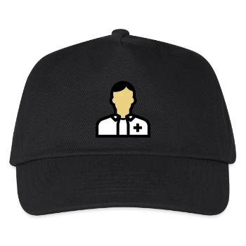 Pflegepersonal, Krankenpfleger, Pfleger, Arzt, - Kinder Basecap - Schwarz - Vorne