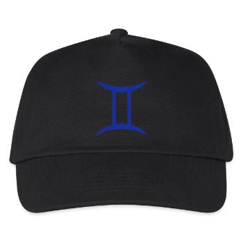 Glyphe Zwillinge Sternzeichen Symbol - Kinder Basecap - Schwarz - Vorne