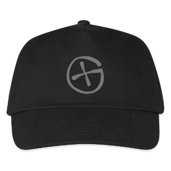 Geocaching, Logo - Kinder Basecap - Schwarz - Vorne