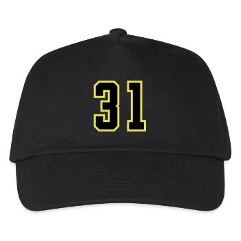 31 Number Jersey - Kids’ Baseball Cap - black - Front
