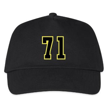 71 Number Jersey - Kids’ Baseball Cap - black - Front