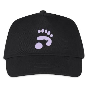 Pandapfotenabdruck - Kinder Basecap - Schwarz - Vorne