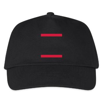 ROTE STREIFEN - Kinder Basecap - Schwarz - Vorne