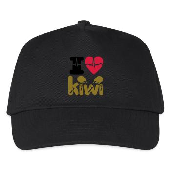 kiwi - Kids’ Baseball Cap - black - Front