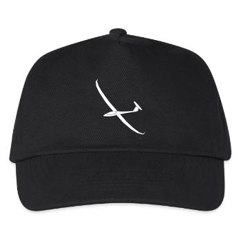 Segelflugzeug Arcus Segelflieger Geschenk - Kinder Basecap - Schwarz - Vorne