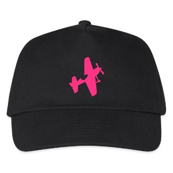 avion voltige aerienne aircraft flugzeu - Casquette de baseball Enfant - noir - Devant