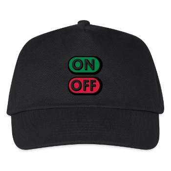 On Off Buttons - Kinder Basecap - Schwarz - Vorne