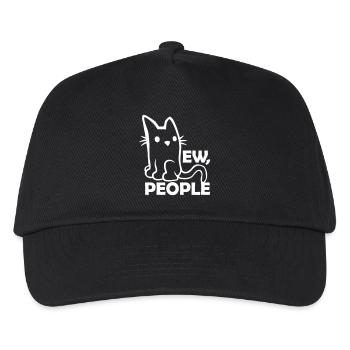 Saying ew people cat - Kids’ Baseball Cap - black - Front