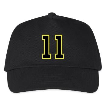 11 Number Jersey - Kids’ Baseball Cap - black - Front