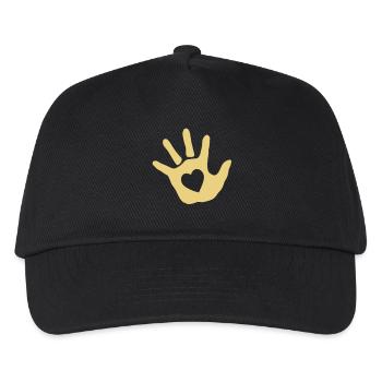 baby - hand - handprint - heart - Kids’ Baseball Cap - black - Front