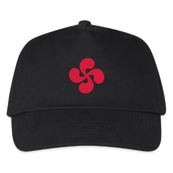 Basque cross pocket - Kids’ Baseball Cap - black - Front