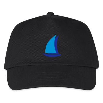 segelboot - Kinder Basecap - Schwarz - Vorne