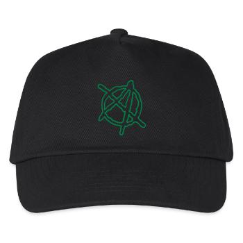 Anarchy Outline Hand Drawn - Kids’ Baseball Cap - black - Front