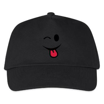 Smiley Augen funkelten Augen language1 - Kinder Basecap - Schwarz - Vorne