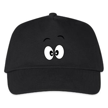 Augen _ Geschenkidee - Kinder Basecap - Schwarz - Vorne