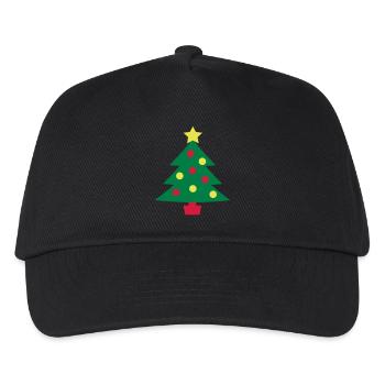 Weihnachtsbaum - Kinder Basecap - Schwarz - Vorne