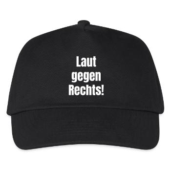 Loud against the right! - Kids’ Baseball Cap - black - Front