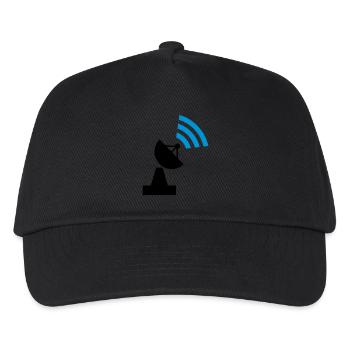 Wlan - Kinder Basecap - Schwarz - Vorne