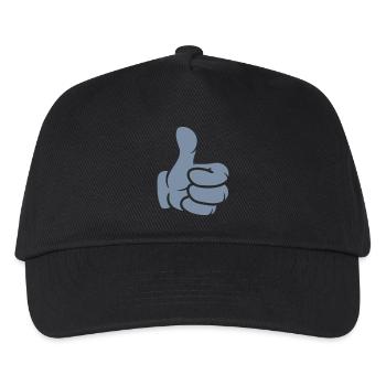 Hand Daumen hoch Comic - Kinder Basecap - Schwarz - Vorne