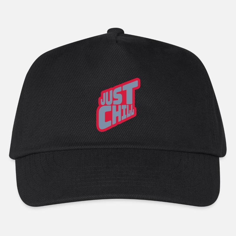 Just Chill Text Logo - Kinder Basecap - Schwarz