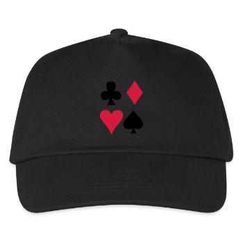 Card game - Playing Card - Kids’ Baseball Cap - black - Front