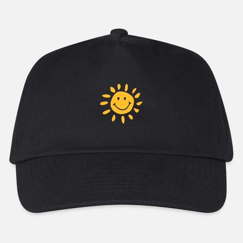 Sonne - Kinder Basecap - Schwarz