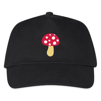 Fliegenpilz - Kinder Basecap - Schwarz - Vorne