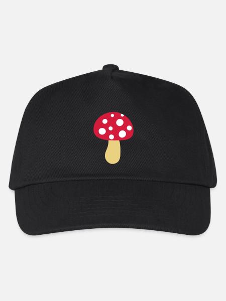Fliegenpilz - Kinder Basecap - Schwarz