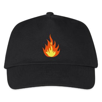 fire - flame - Kids’ Baseball Cap - black - Front
