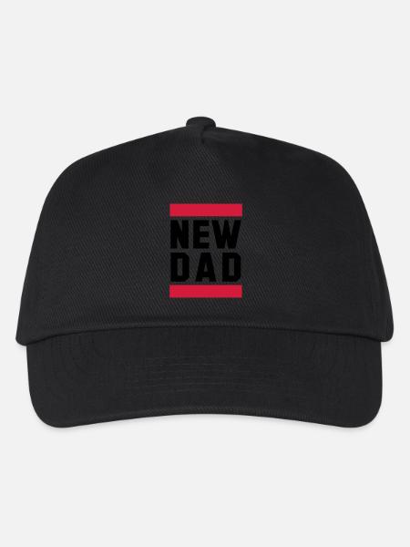 NEW DAD Funny Pregnancy Design - Kinder Basecap - Schwarz