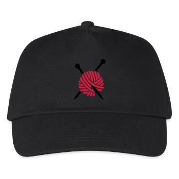 Knitting - Kids’ Baseball Cap - black - Front