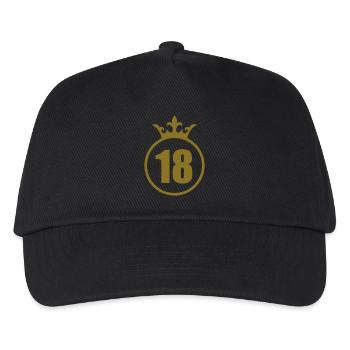 18 / enfant / Sport / anniversaire / dix-huit - Casquette de baseball Enfant - noir - Devant