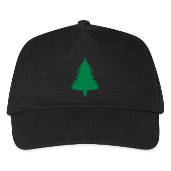 Fichte, Tanne, Wald1 - Kinder Basecap - Schwarz - Vorne
