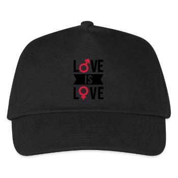 Love is love - Kinder Basecap - Schwarz - Vorne