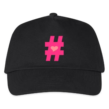❤I Love Hashtag-Hashtag Symbol Vector Design❤ - Kids’ Baseball Cap - black - Front