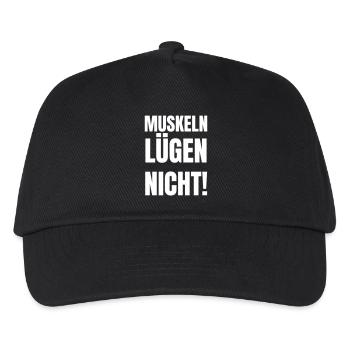 Muscles don't lie! - Kids’ Baseball Cap - black - Front