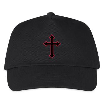 Kreuz Symbol Christentum - Kinder Basecap - Schwarz - Vorne