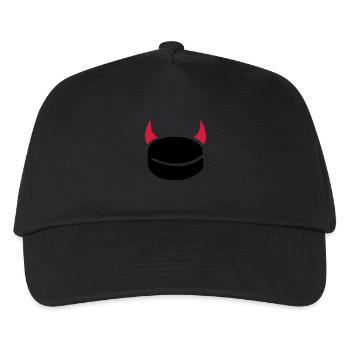 Eishockey - Kinder Basecap - Schwarz - Vorne