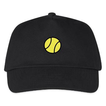 Tennisball - Kinder Basecap - Schwarz - Vorne