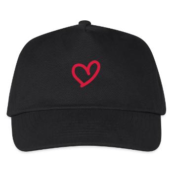 coeur-trait - Casquette de baseball Enfant - noir - Devant