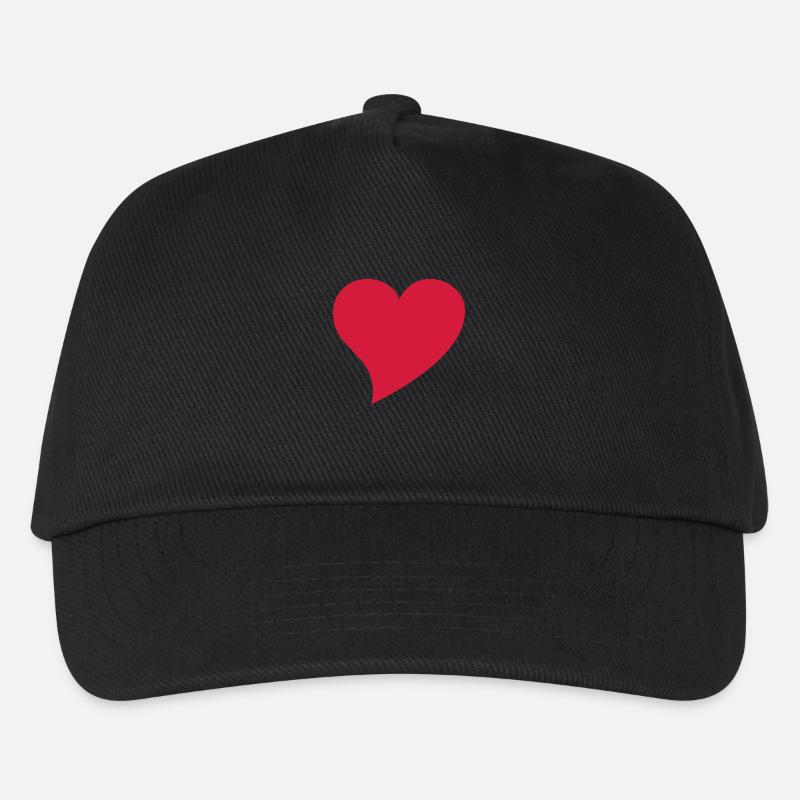 herz - Kinder Basecap - Schwarz