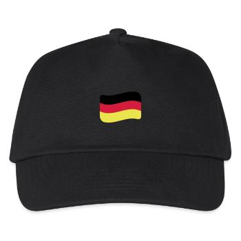Deutschland Flagge Deutsche Nation Deutscher - Kinder Basecap - Schwarz - Vorne