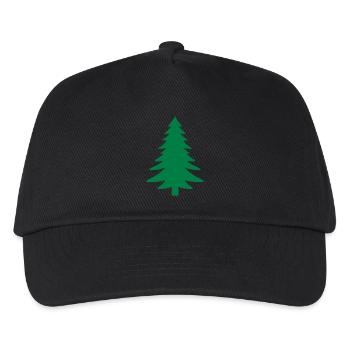 Fichte, Tanne, Wald - Kinder Basecap - Schwarz - Vorne