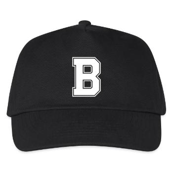 B Letter - Kids’ Baseball Cap - black - Front
