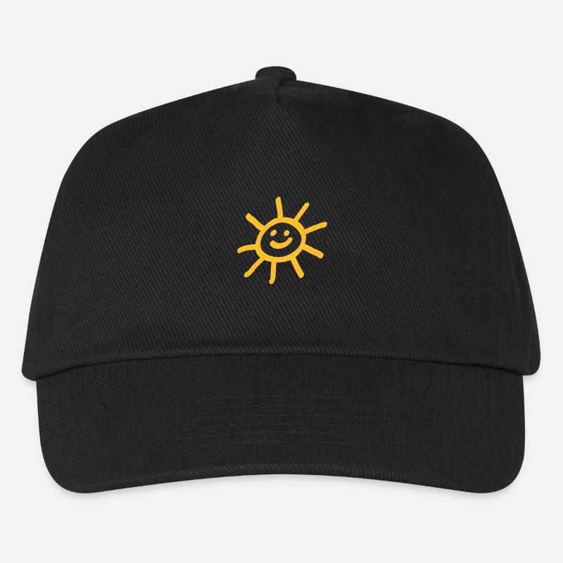 Sonne - Kinder Basecap - Schwarz
