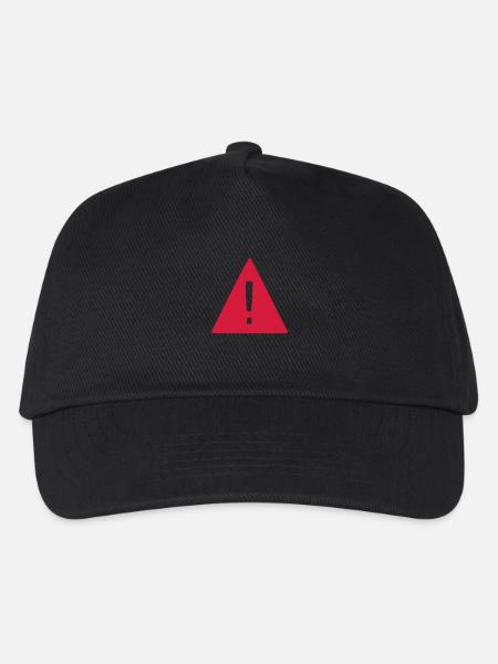 Attention - Exclamation Mark - Kids’ Baseball Cap - black